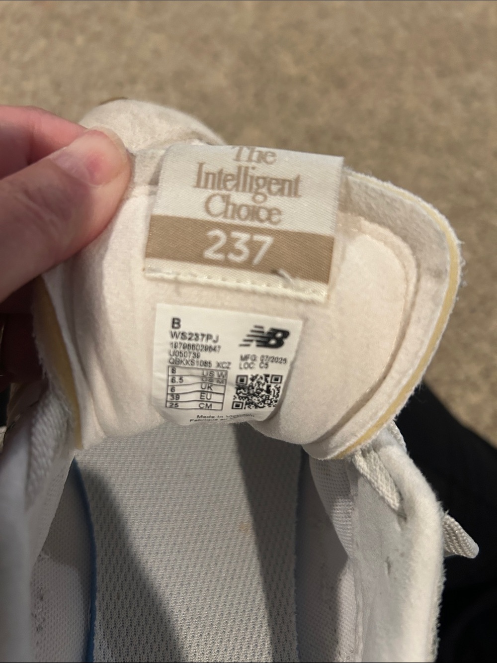 Women’s New Balance White Leopard-Print Casual Sneakers - Picture 6 of 6